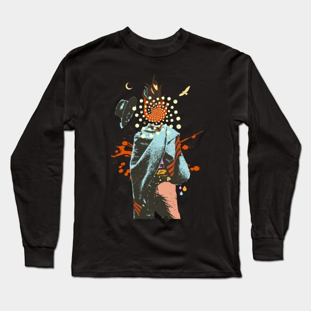 PSYCHEDELIC COWBOY Long Sleeve T-Shirt by Showdeer